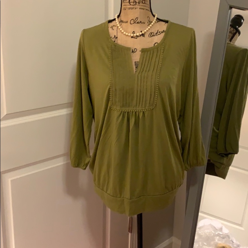 Loft green 3/4 sleeves shirt